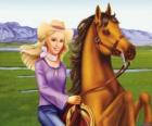 Barbie με μια όμορφη άλογο